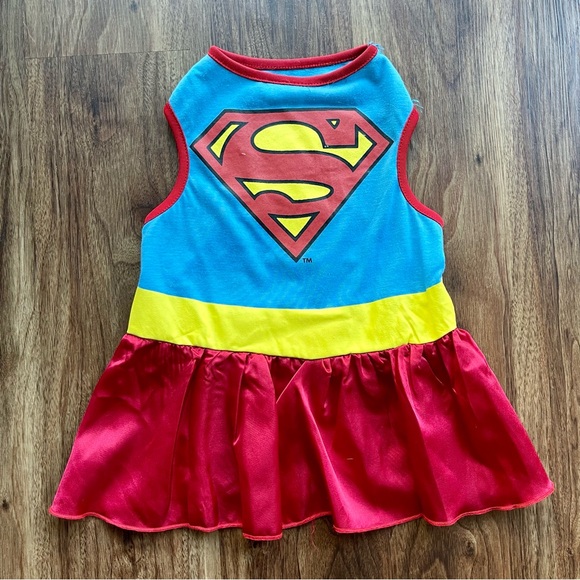 DC Comics Supergirl Dog Costume Dress Pet Halloween By Top Paw Size Large